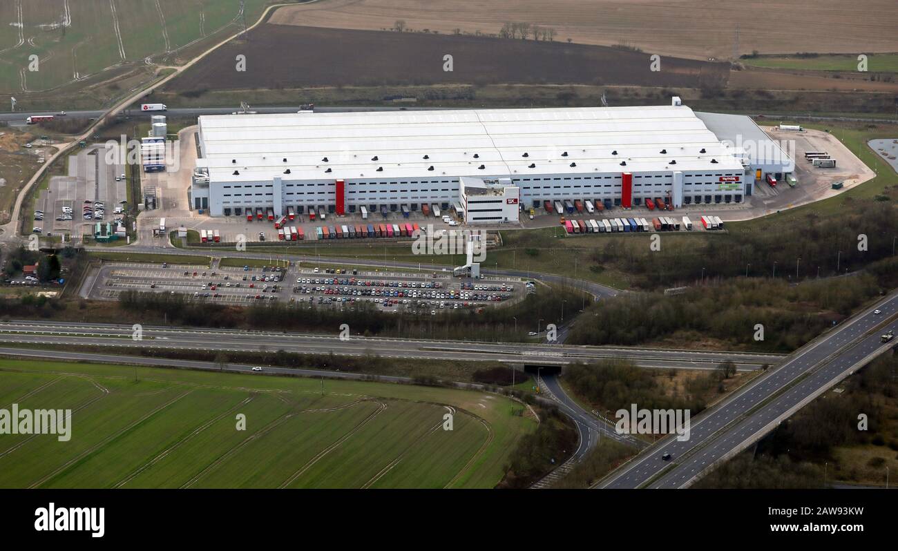 aerial view of TKMaxx Distribution Centre at Knottingley, West