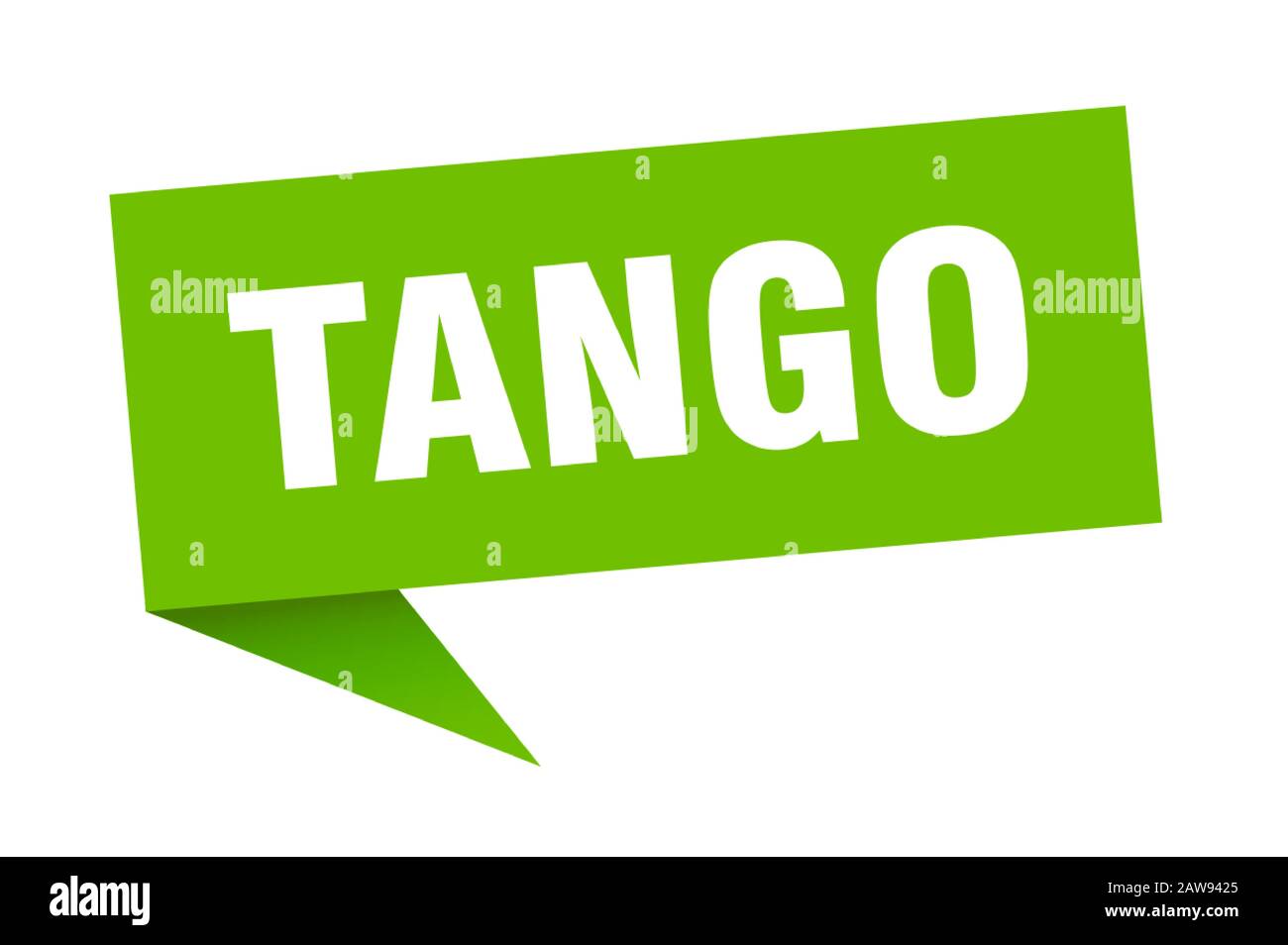 tango speech bubble. tango ribbon sign. tango banner Stock Vector