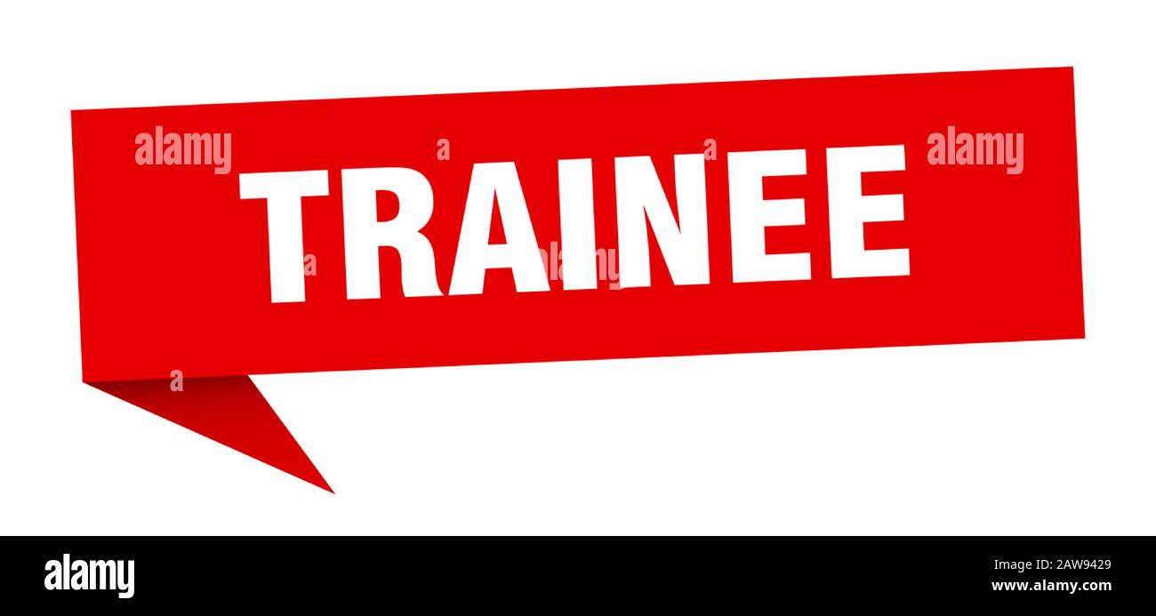 trainee speech bubble. trainee ribbon sign. trainee banner Stock Vector