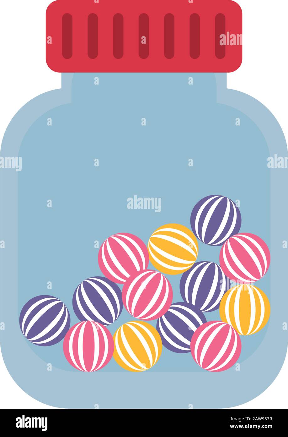 Isolated sweet candies jar vector design Stock Vector Image & Art - Alamy