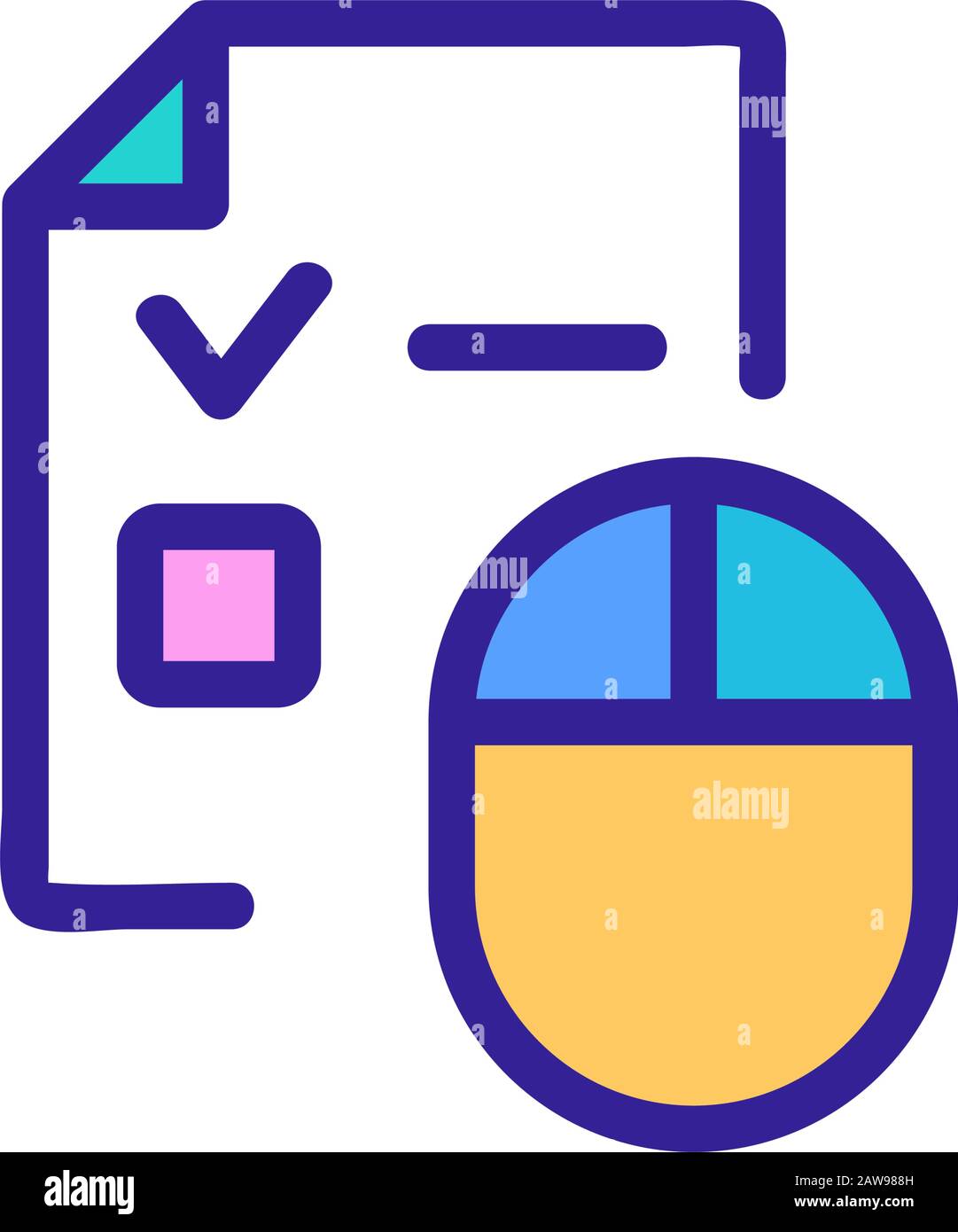 Online test icon vector. Isolated contour symbol illustration Stock ...