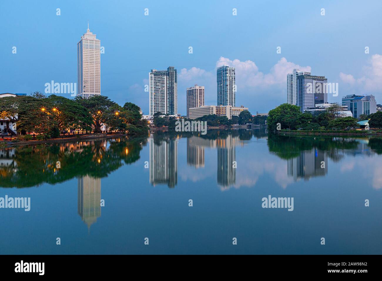 Skyline of Colombo, capital of Sri Lanka Stock Photo