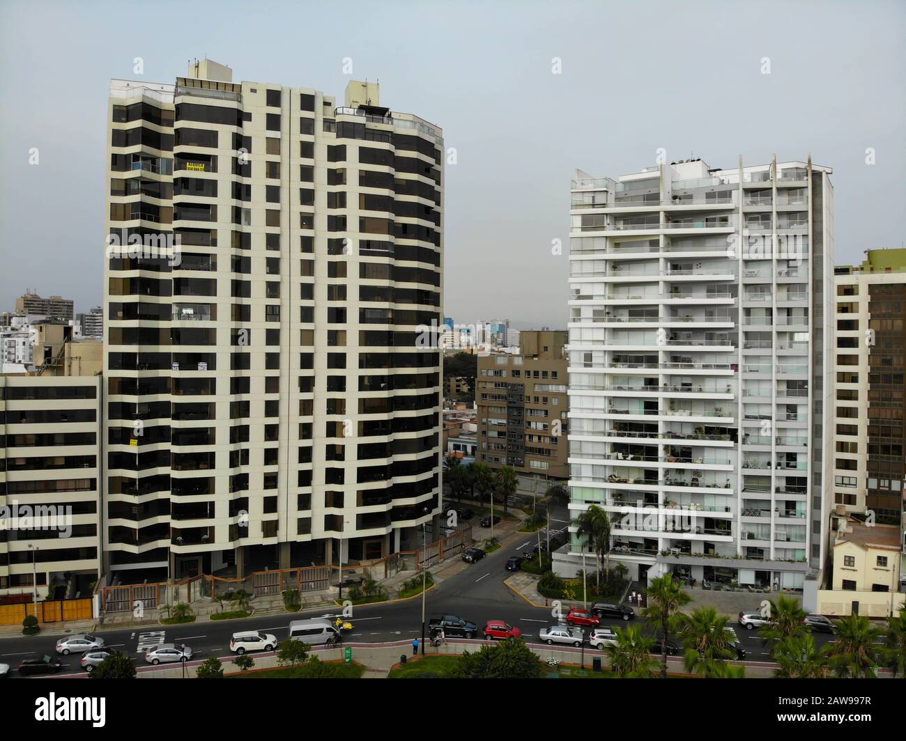 Sky view from the district of Miraflores in Lima Peru Stock Photo Alamy