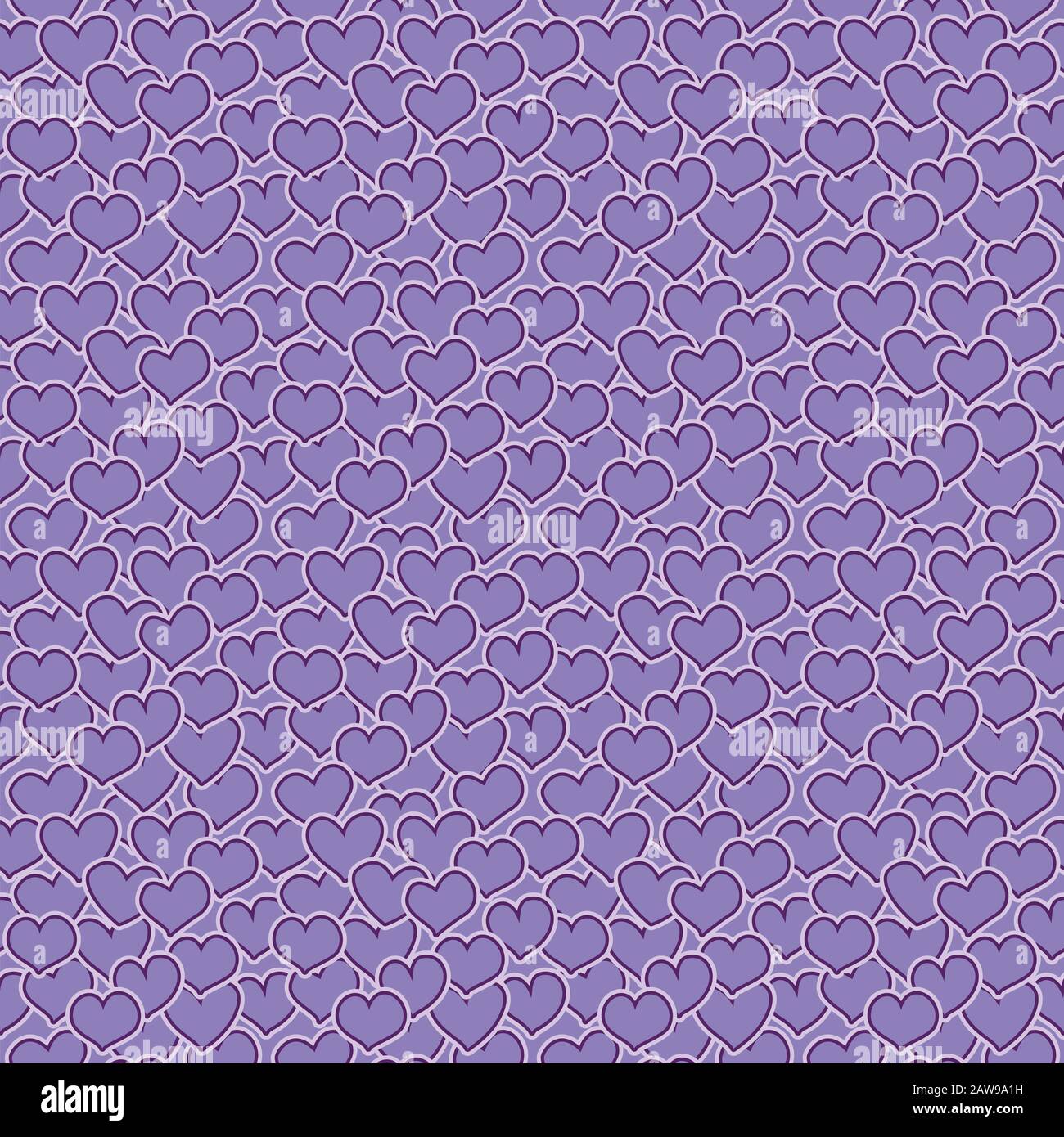 Heart shapes seamless pattern. Fascinating background for textiles, surface, wallpaper, site backdrop. Eps file, vector image. Stock Vector