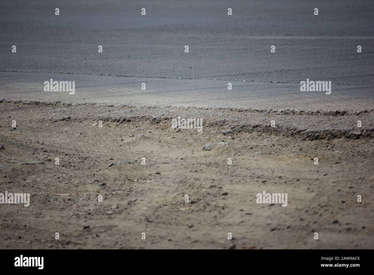 Close Up Shot Dirty And Damage Of Asphalt Road Stock Photo - Alamy