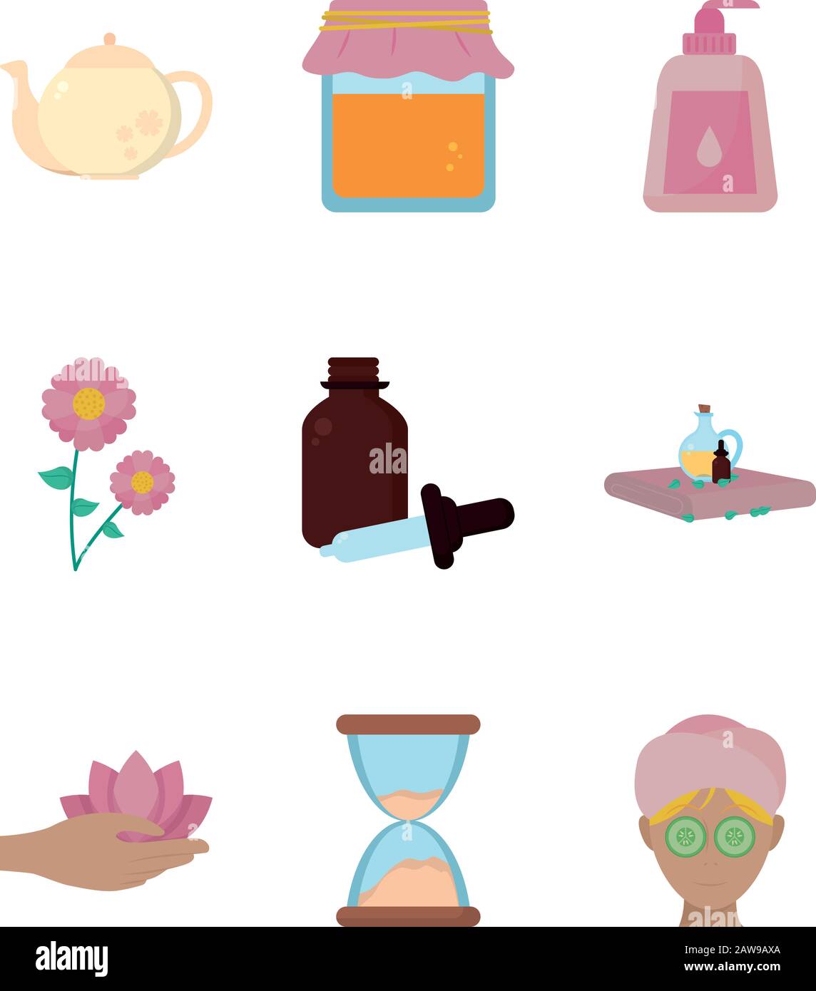 Isolated spa center icon set vector design Stock Vector Image & Art - Alamy