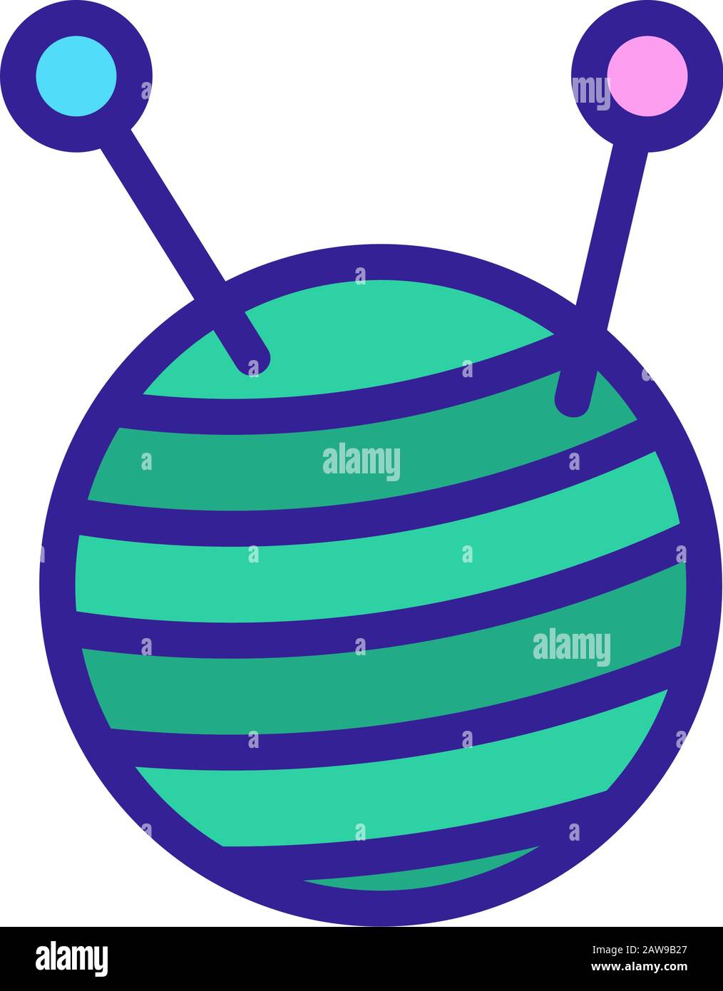 Thread tangle icon vector. Isolated contour symbol illustration Stock ...