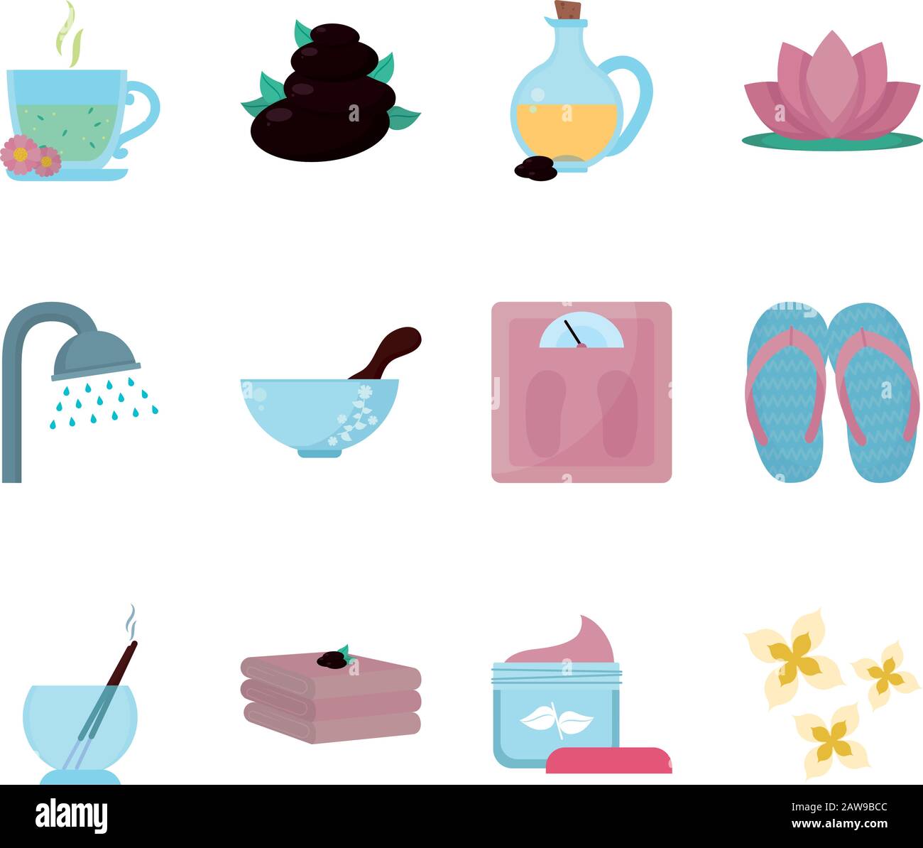 Isolated spa center icon set vector design Stock Vector Image & Art - Alamy