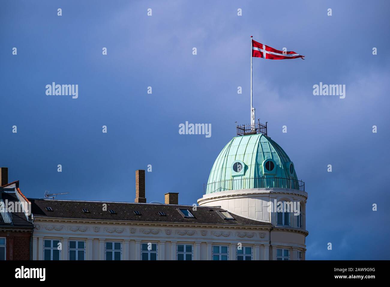 Historical building in the city Copenhagen, Denmark. Stock Photo