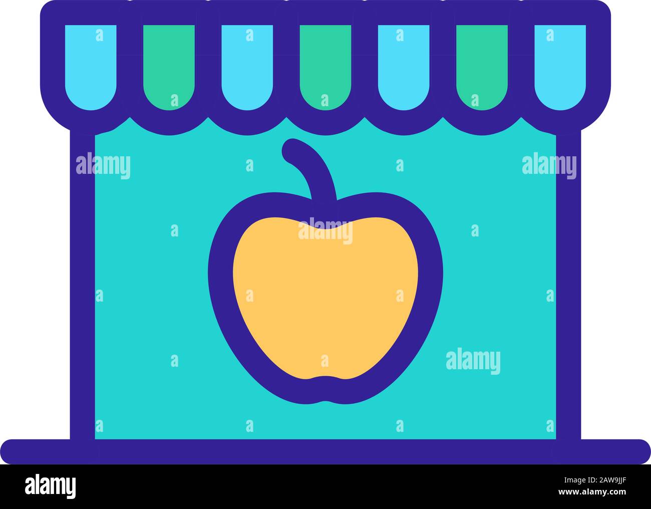 Store health food icon vector. Isolated contour symbol illustration