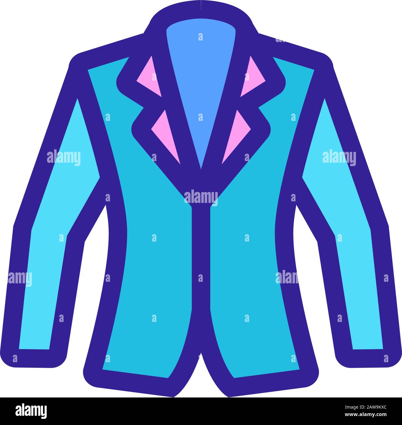 jacket icon vector. Isolated contour symbol illustration Stock Vector ...
