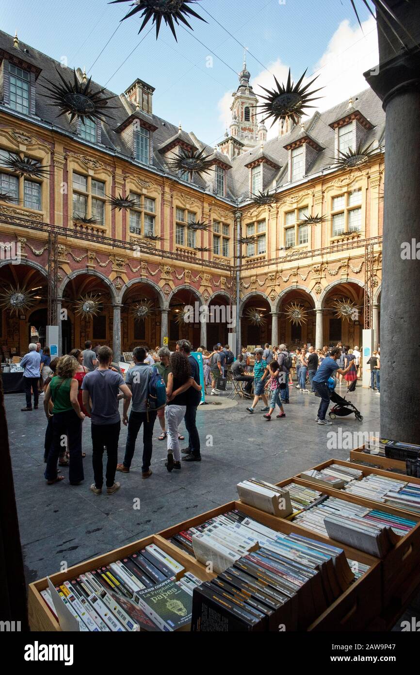La Vieille Bourse, the Old Stock Exchange, Lille, France Stock Photo
