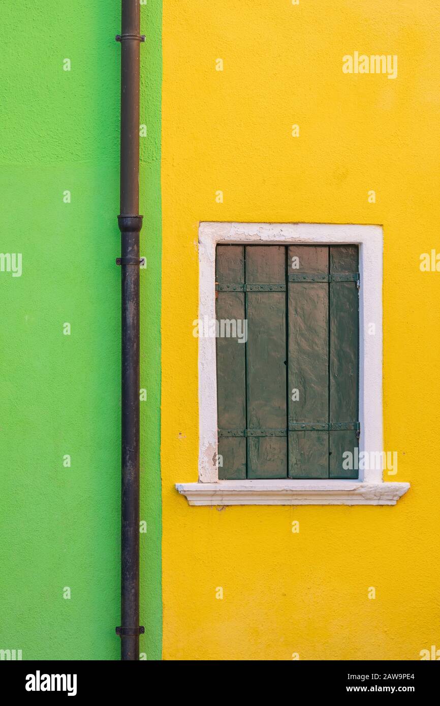 Green shutters yellow house hi-res stock photography and images - Alamy