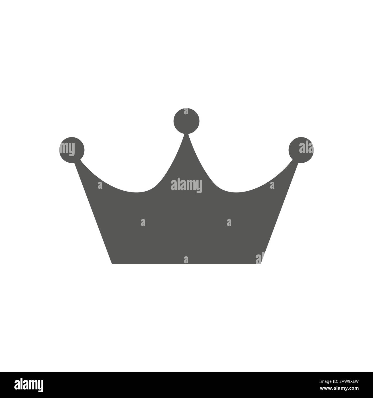 Crown Icon in trendy flat style isolated on white background. Crown symbol for your web site design, logo, app, UI. Vector illustration, EPS10. Stock Vector