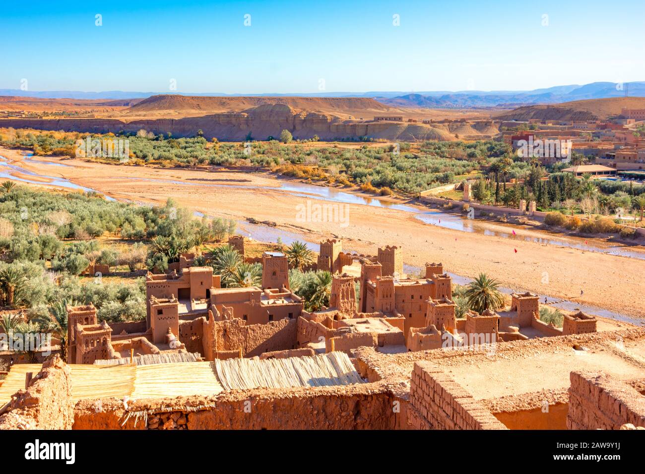 Kasbah Ait Ben Haddou in the Atlas Mountains of Morocco. UNESCO World ...