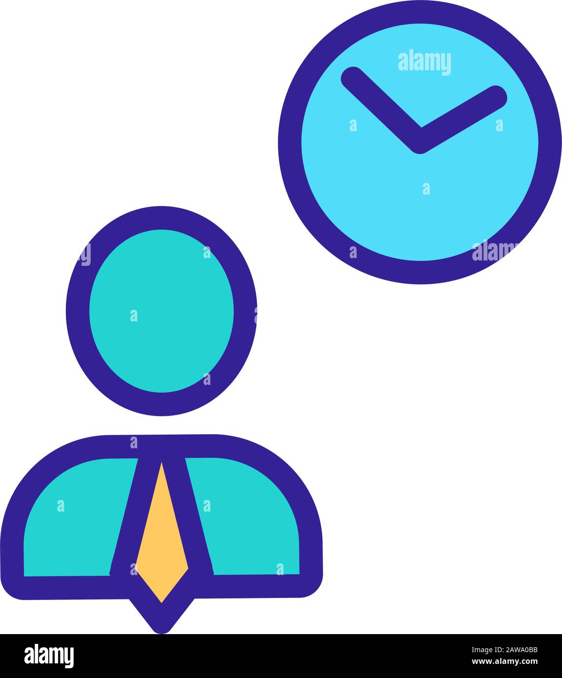 Planning being icon vector hi-res stock photography and images - Alamy