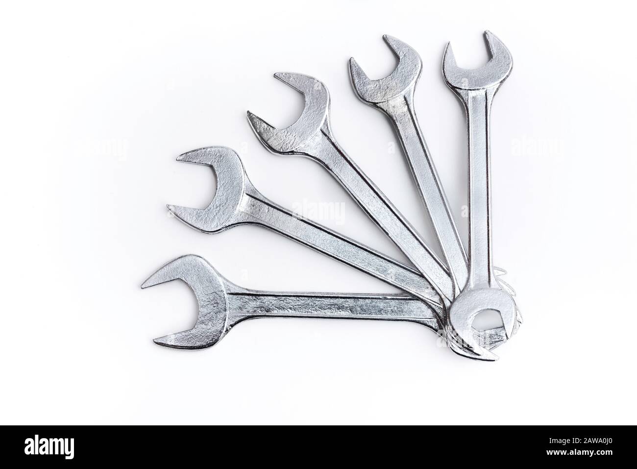 Double open end wrench isolated on white Stock Photo Alamy