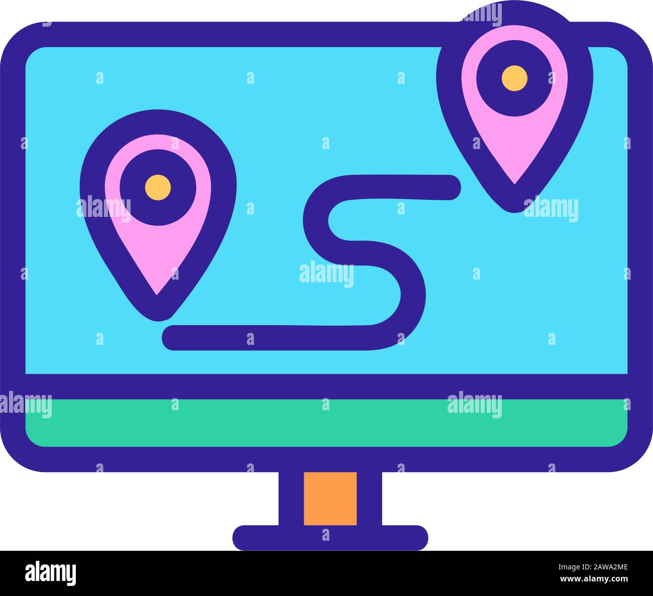 Routing sign Stock Vector Images - Alamy