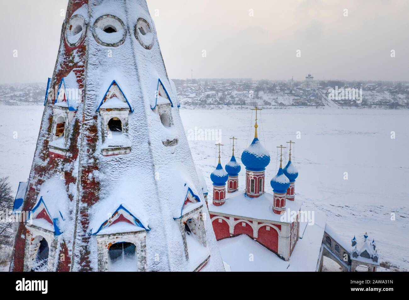 Winter view of the Church of Transfiguration and Kazan Virgin (1758) on ...