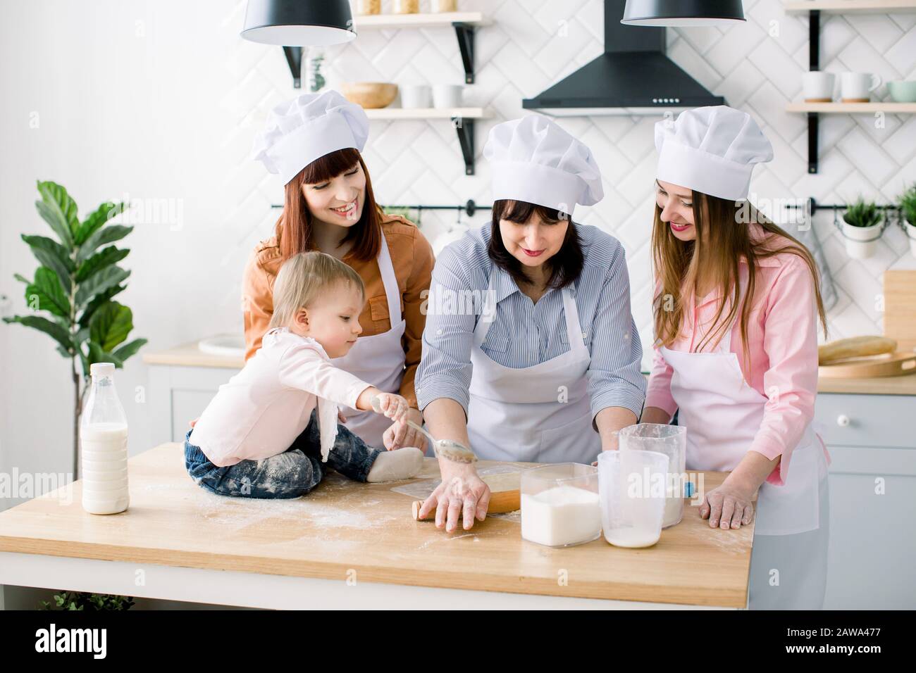 baby girl wooden kitchen
