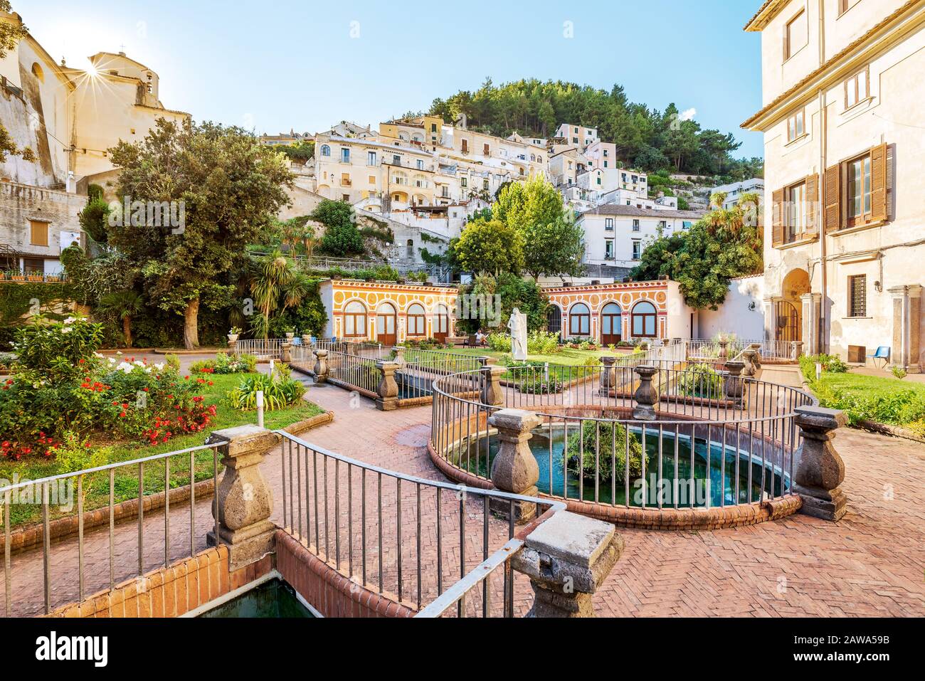 Palazzo Mezzacapo Gardens in Italy, Amalfi Coast Stock Photo