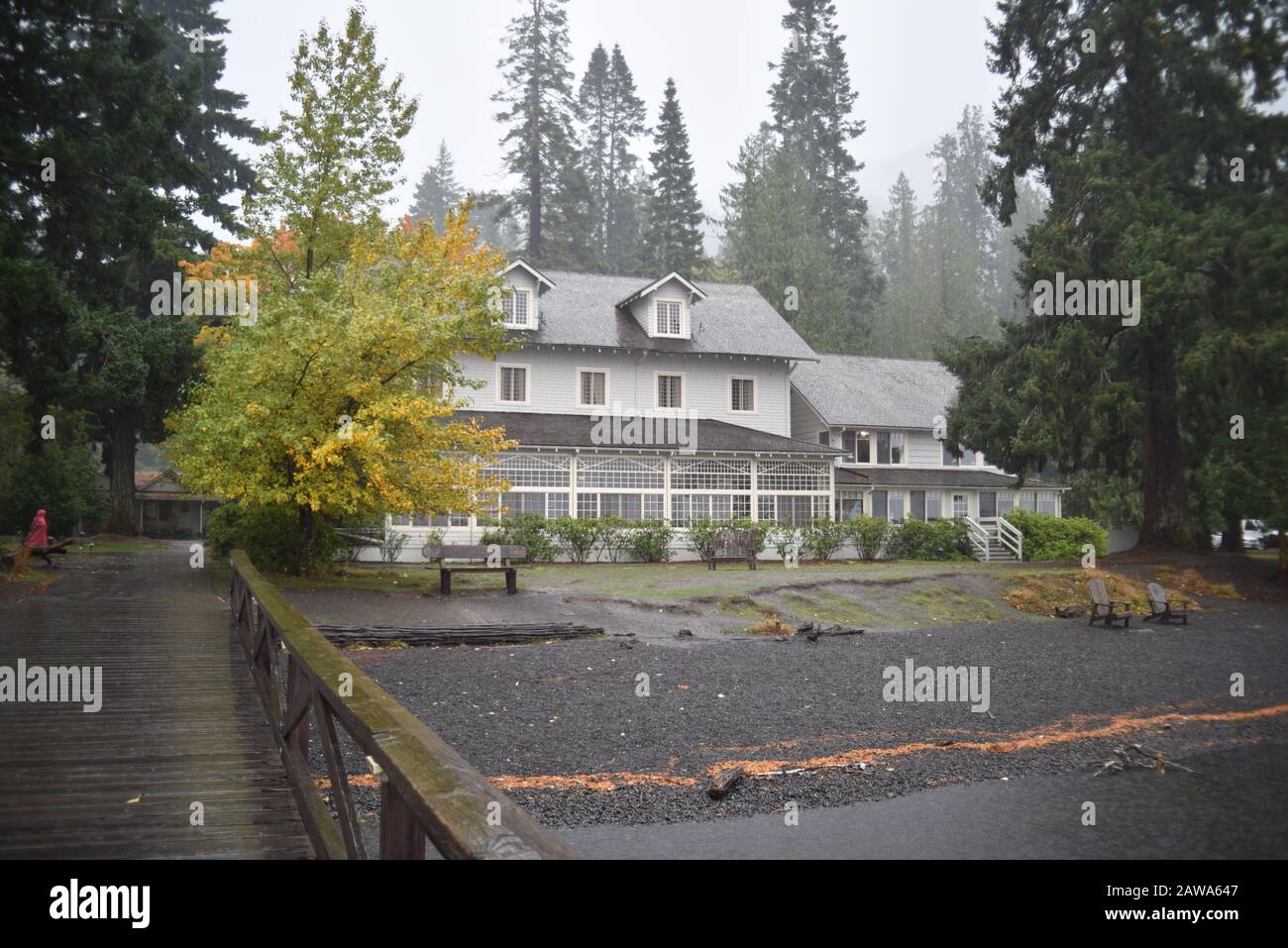 Lake Crescent Lodge in Olympic National Park Washington USA Stock Photo ...