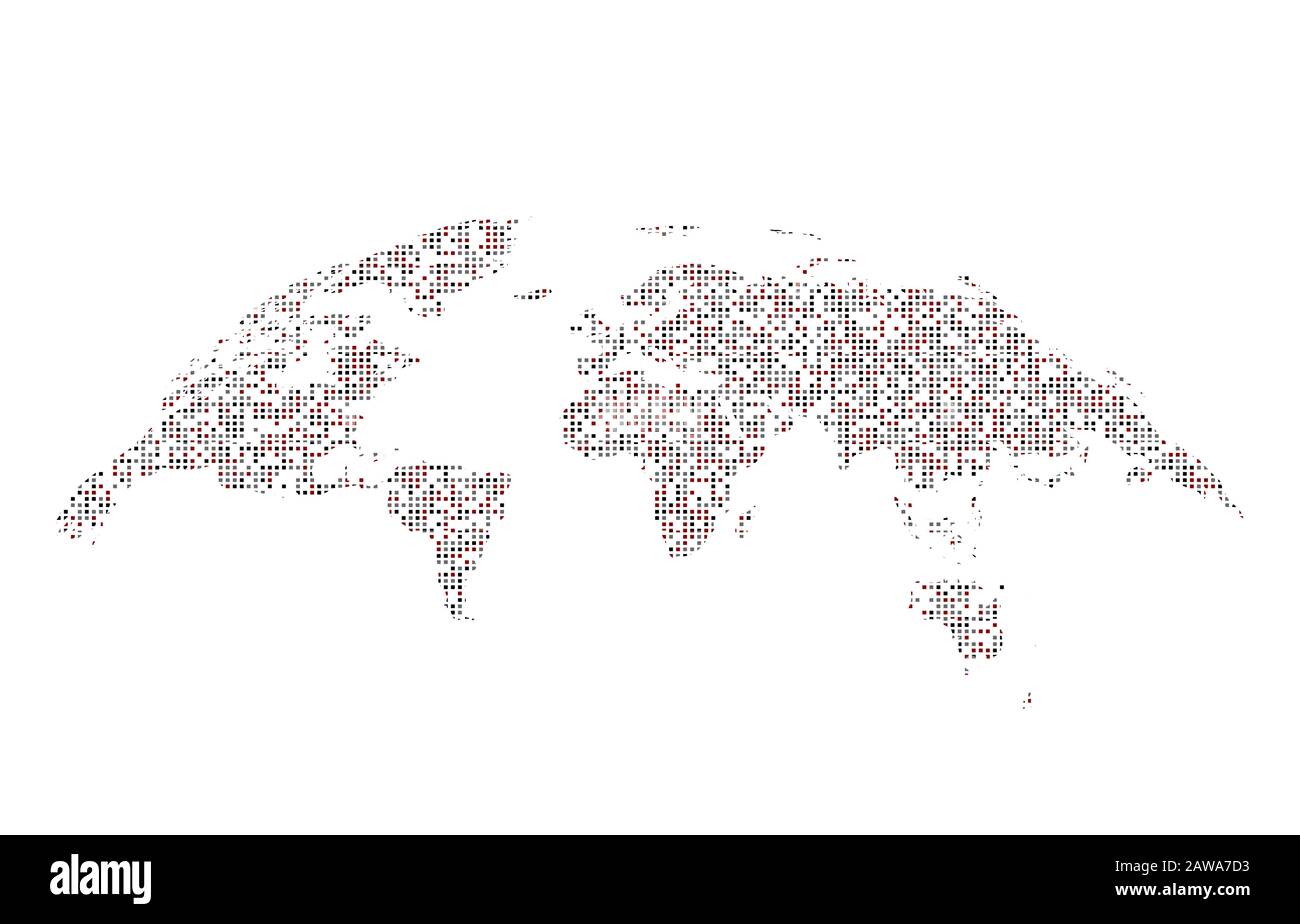 Vector Dotted World Map on white background Stock Vector Image & Art ...