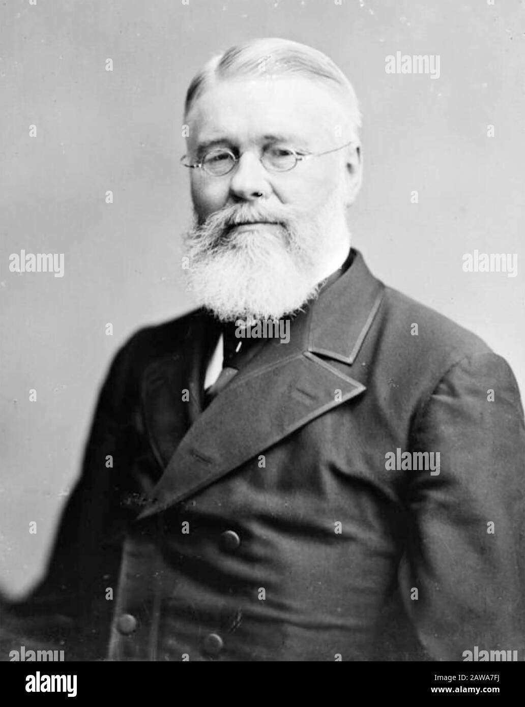 RICHARD GATLING (1818-1903) American inventor of the Gatling machine gun Stock Photo