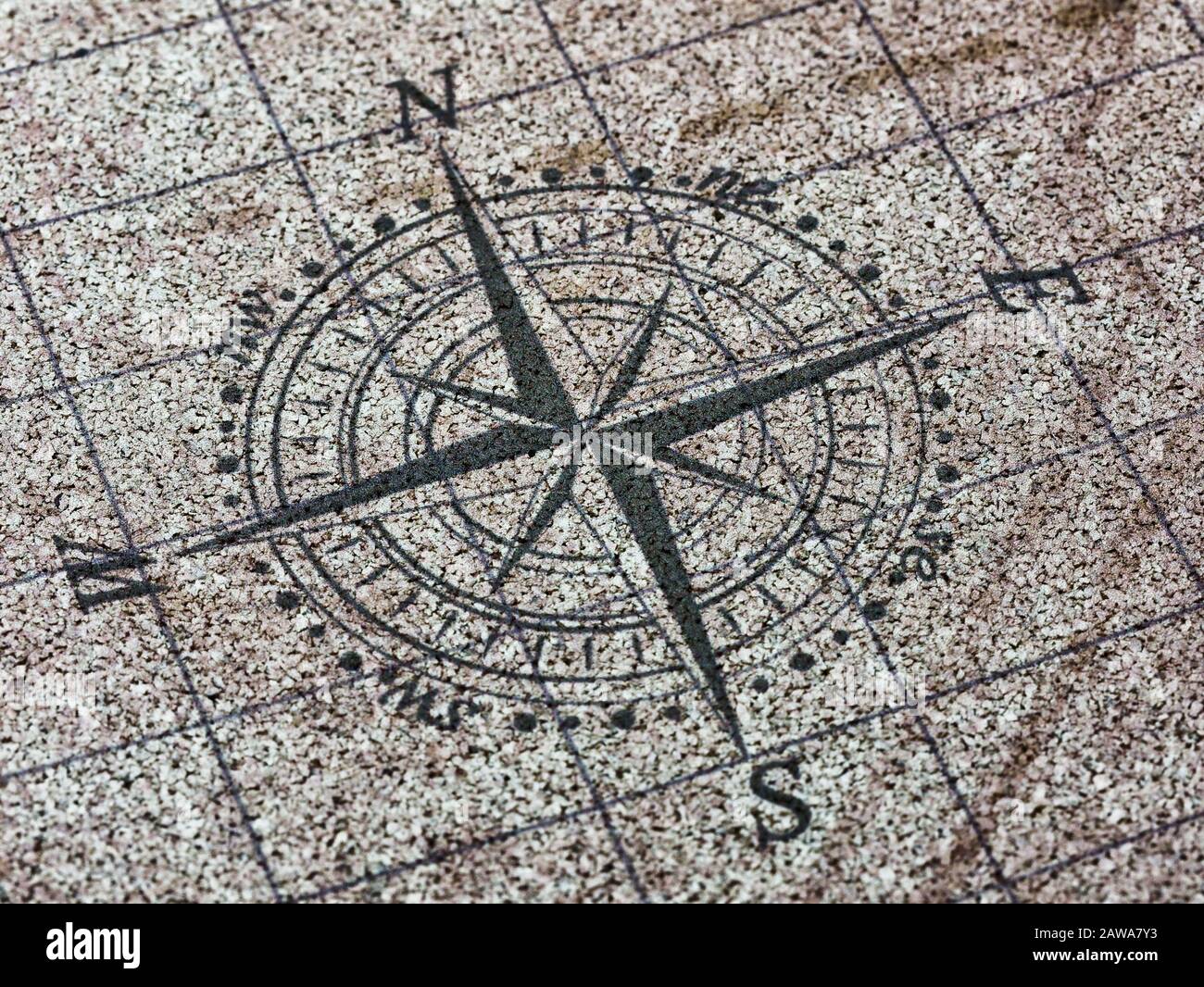 Wind or Compass rose corkboard texture Stock Photo - Alamy