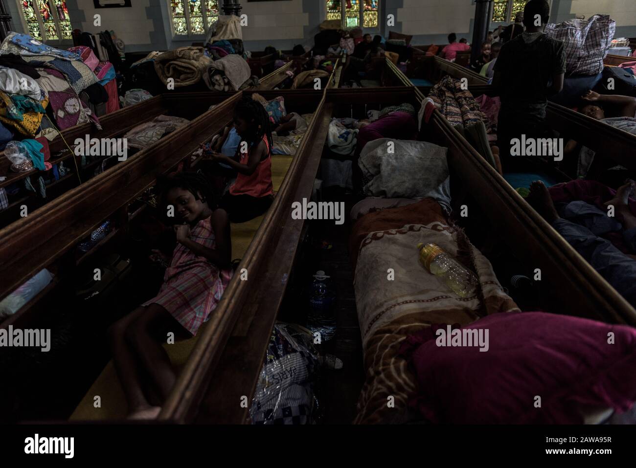Refugees from the continent seek sanctuary in Cape Town's Central Methodist Church and are demanding relocation to Europe and the United States Stock Photo