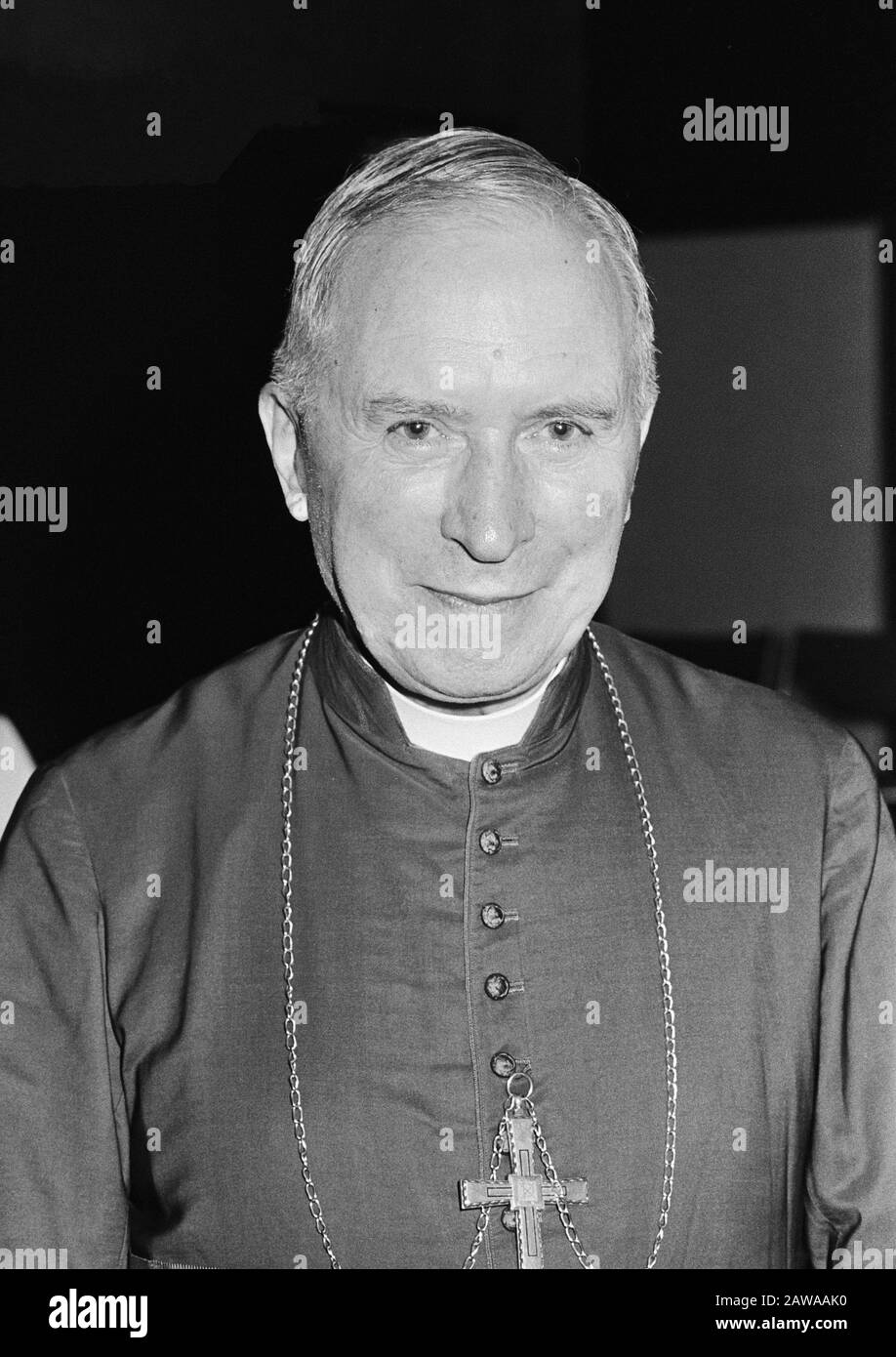In Veldhoven has his office nor French archbishop Lefebure a Mass according to the ancient rite; Msgr. Lefebure (head); Stock Photo