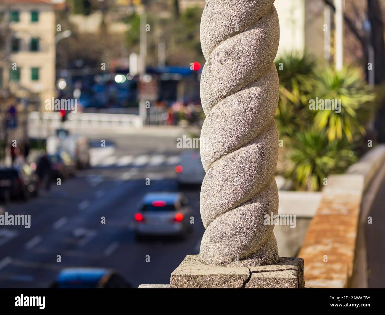 Exposed pillar Rijeka Croatia Europe Stock Photo