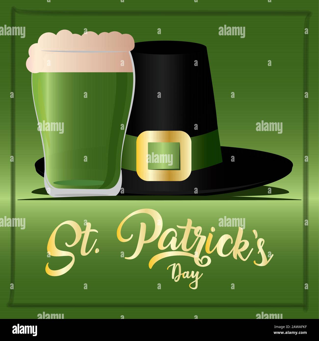 Saint patricks day greeting card Stock Vector