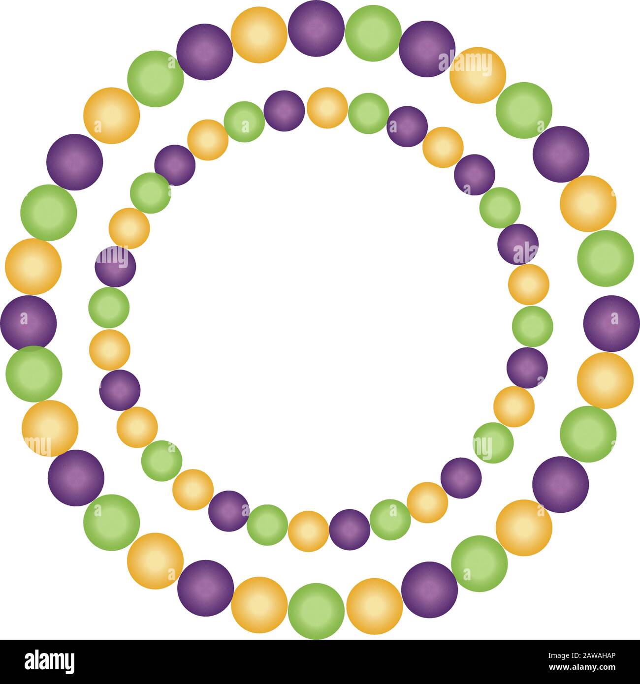 mardi gras pearl necklace