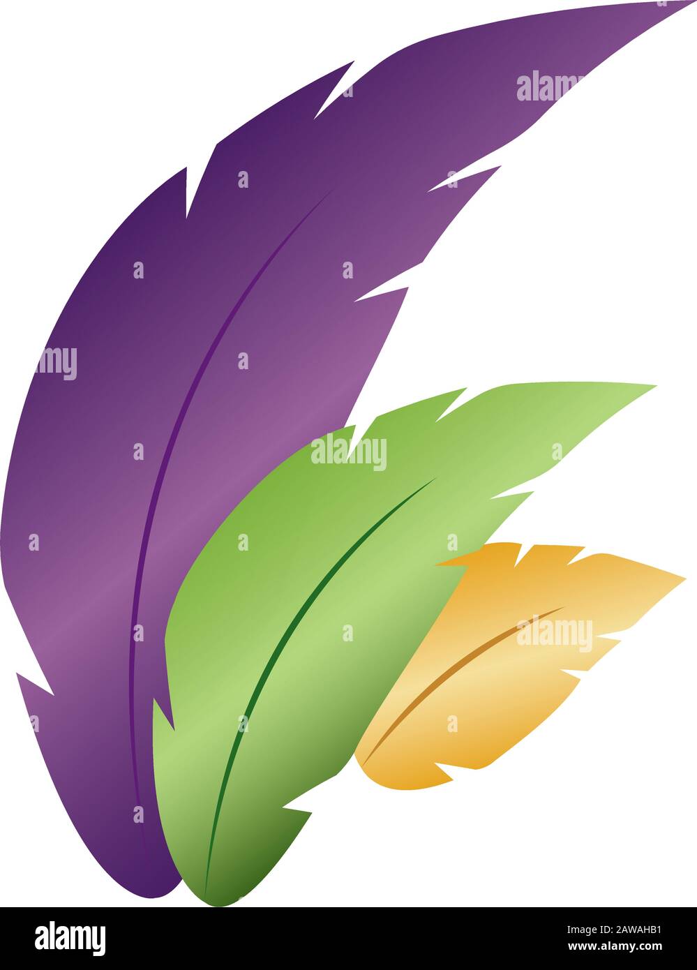 Isolated feathers image Stock Vector