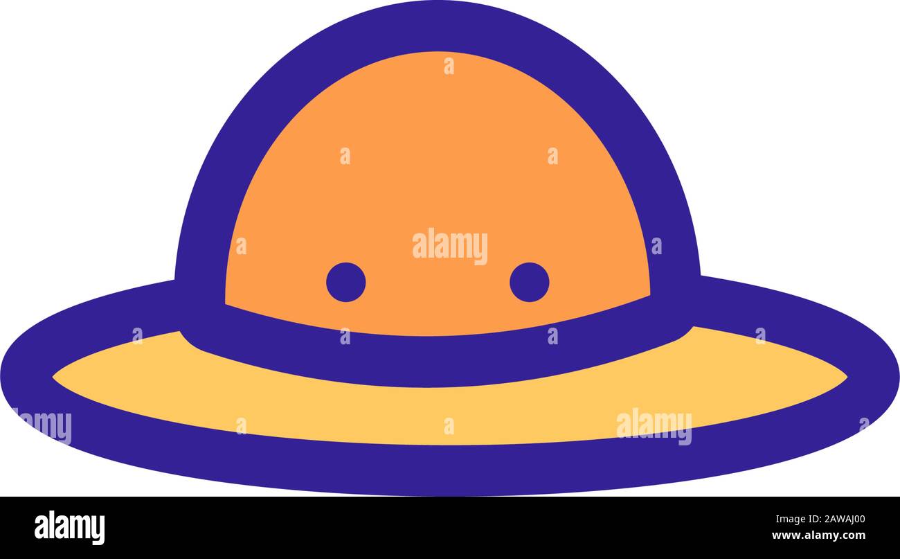 Jungle hat icon vector. Isolated contour symbol illustration Stock Vector