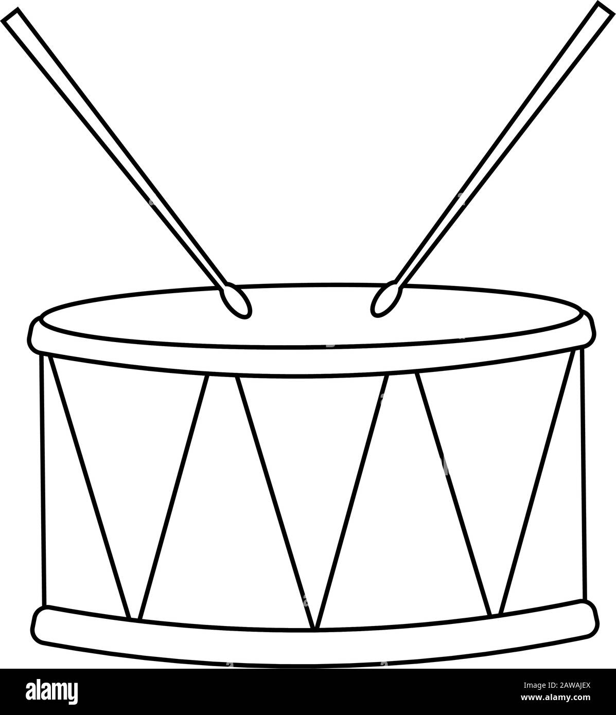 Isolated drum and drumsticks Stock Vector Image & Art Alamy