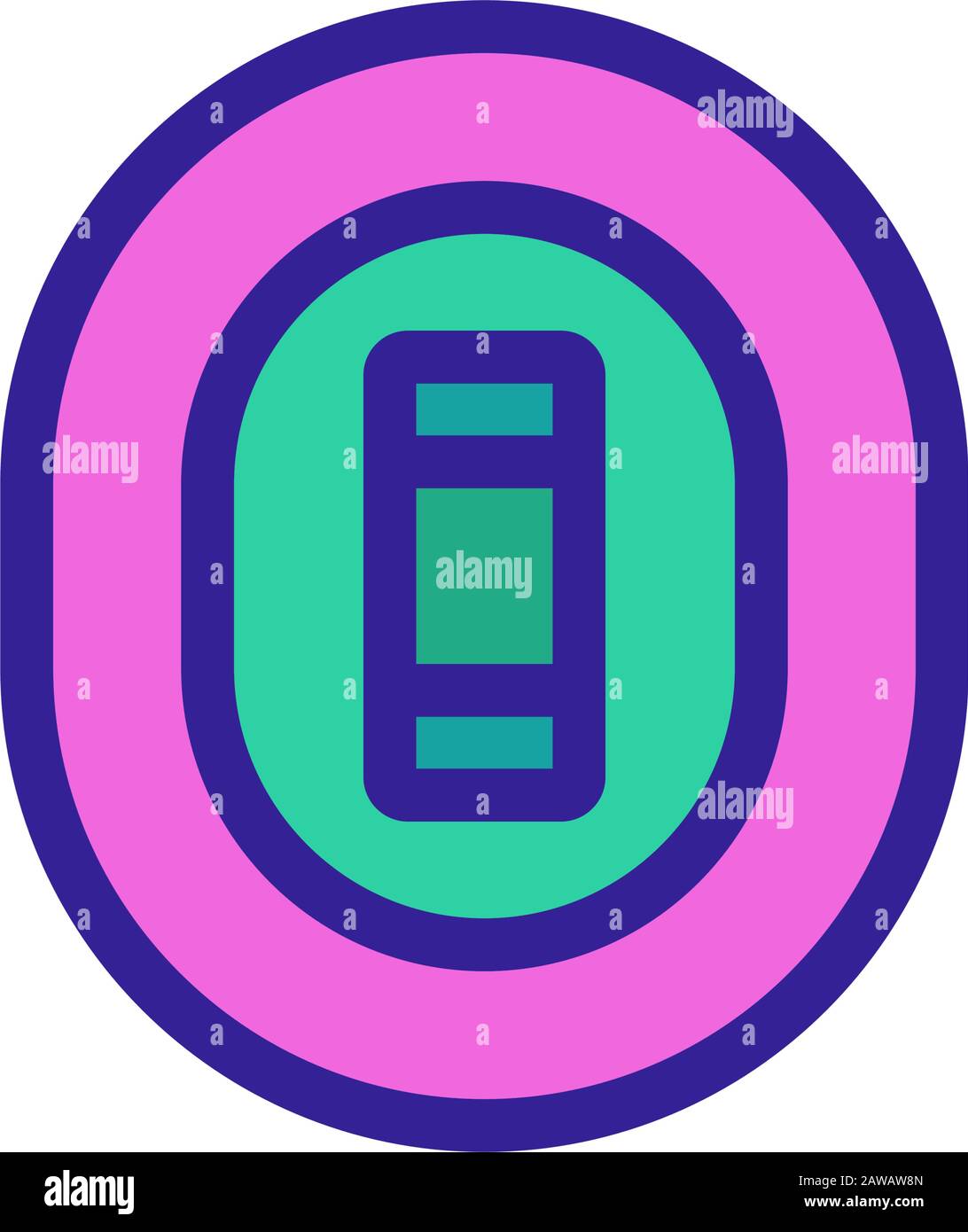Cricket field icon vector. Isolated contour symbol illustration Stock Vector