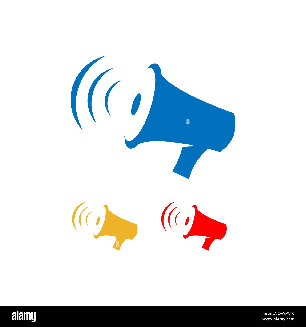 speak up loud tool megaphone logo design vector concept Stock Vector