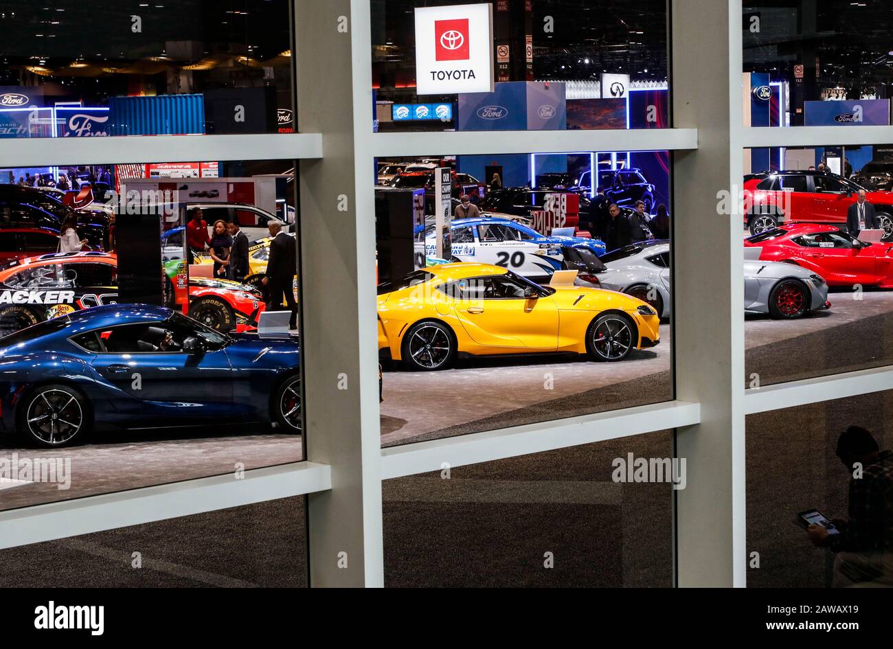 Beijing, USA. 6th Feb, 2020. Vehicles are displayed at the 2020 Chicago Auto Show Media Preview at McCormick Place in Chicago, the United States, on Feb. 6, 2020. The 112th Chicago Auto Show will last from Feb. 8 to Feb. 17 with nearly 1,000 vehicles on display. Credit: Joel Lerner/Xinhua/Alamy Live News Stock Photo