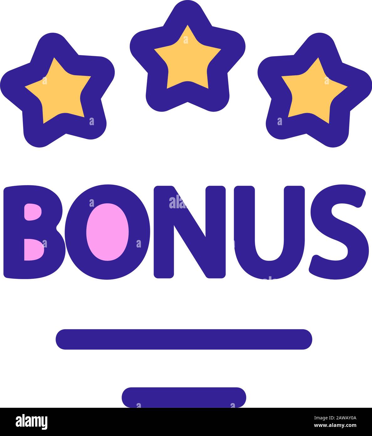 Bonus icon vector. Isolated contour symbol illustration Stock Vector ...