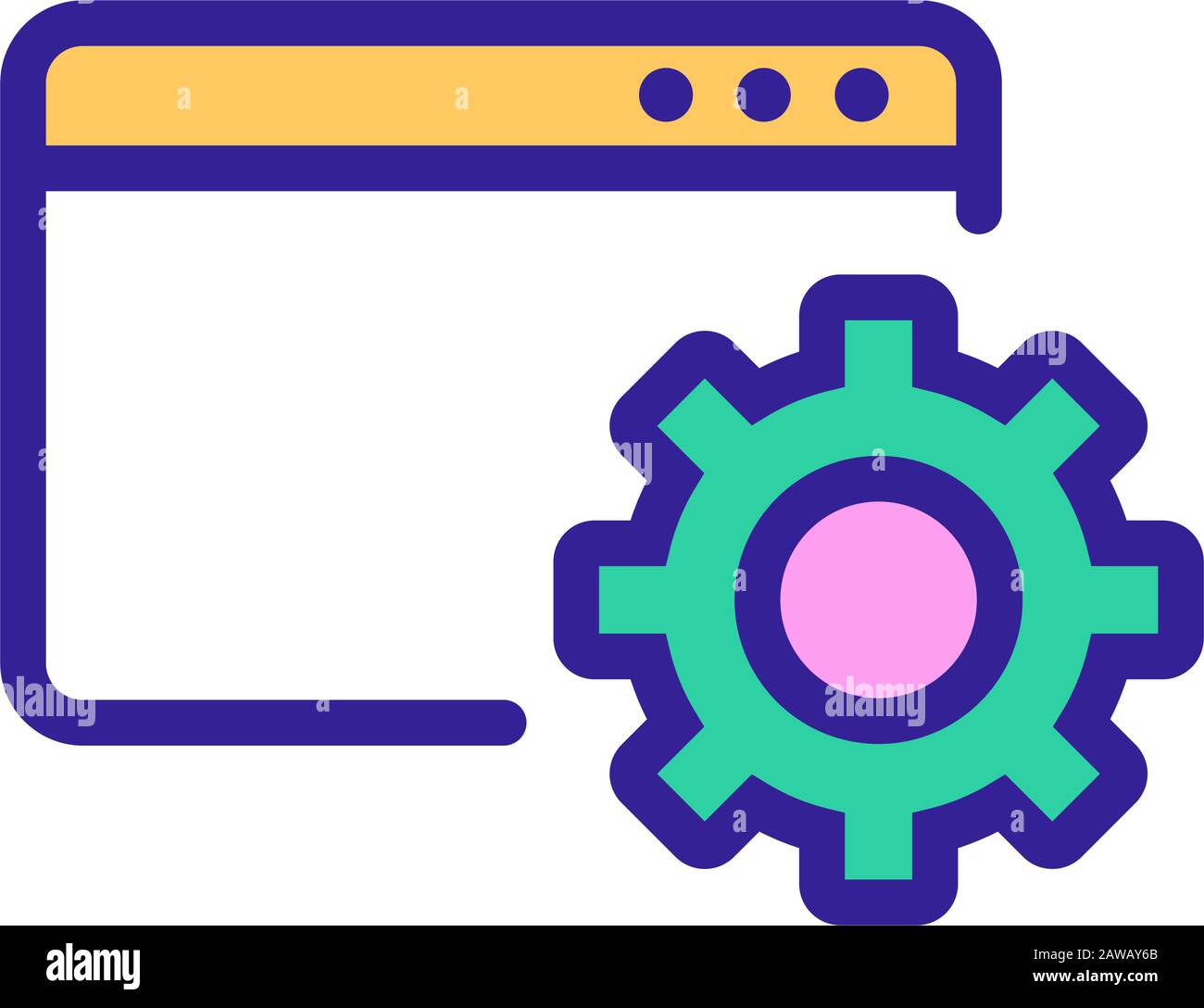 Automation icon vector. Isolated contour symbol illustration Stock ...