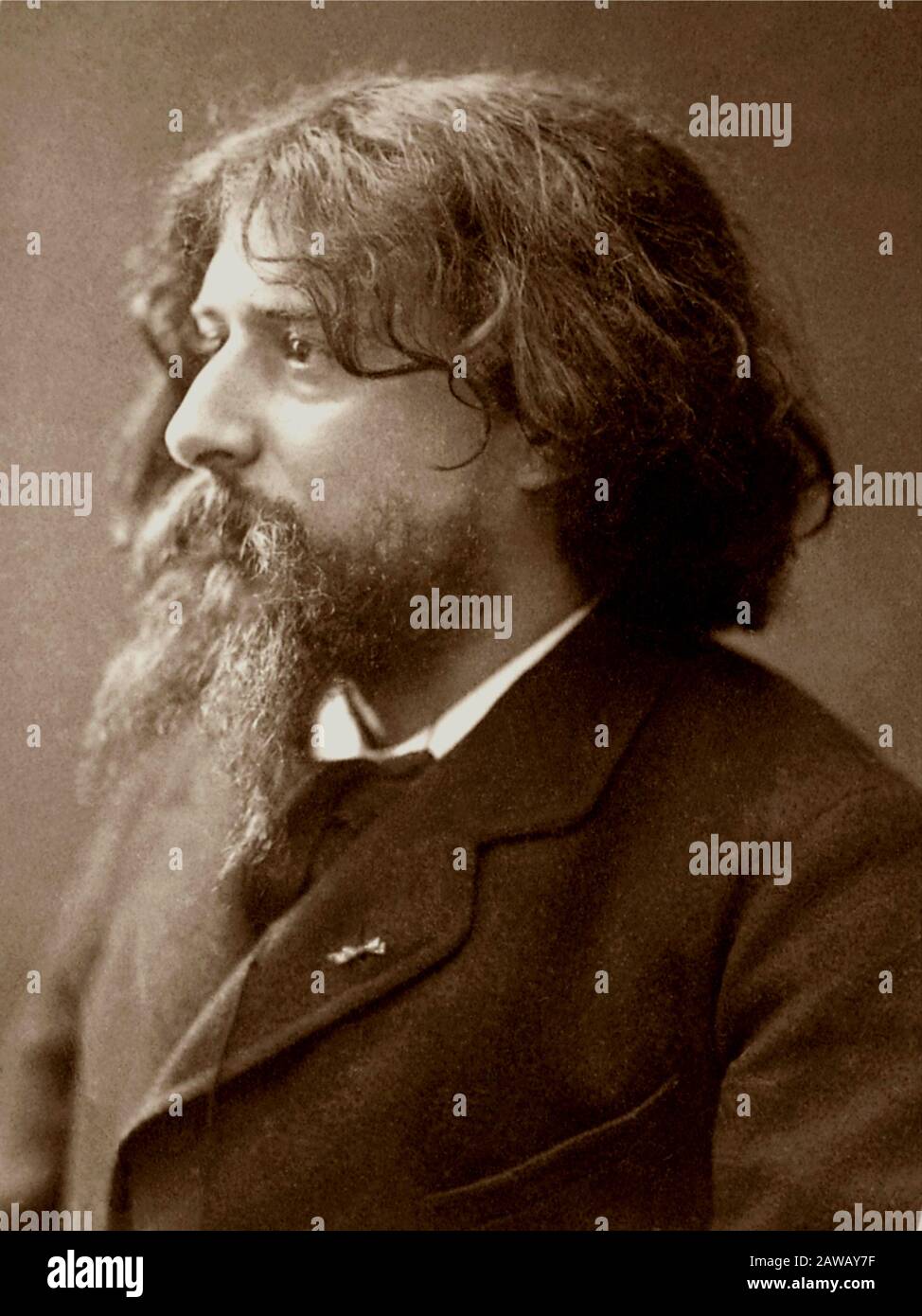 The french writer ALPHONSE DAUDET ( 1840 - 1897 ) , author of L'ARLESIENNE ( 1872 , later in music by Bizet and Cilea ) and TARTARINE DE TARASCONE ( 1 Stock Photo