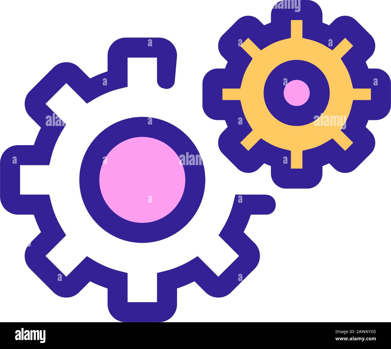 Automation icon vector. Isolated contour symbol illustration Stock ...