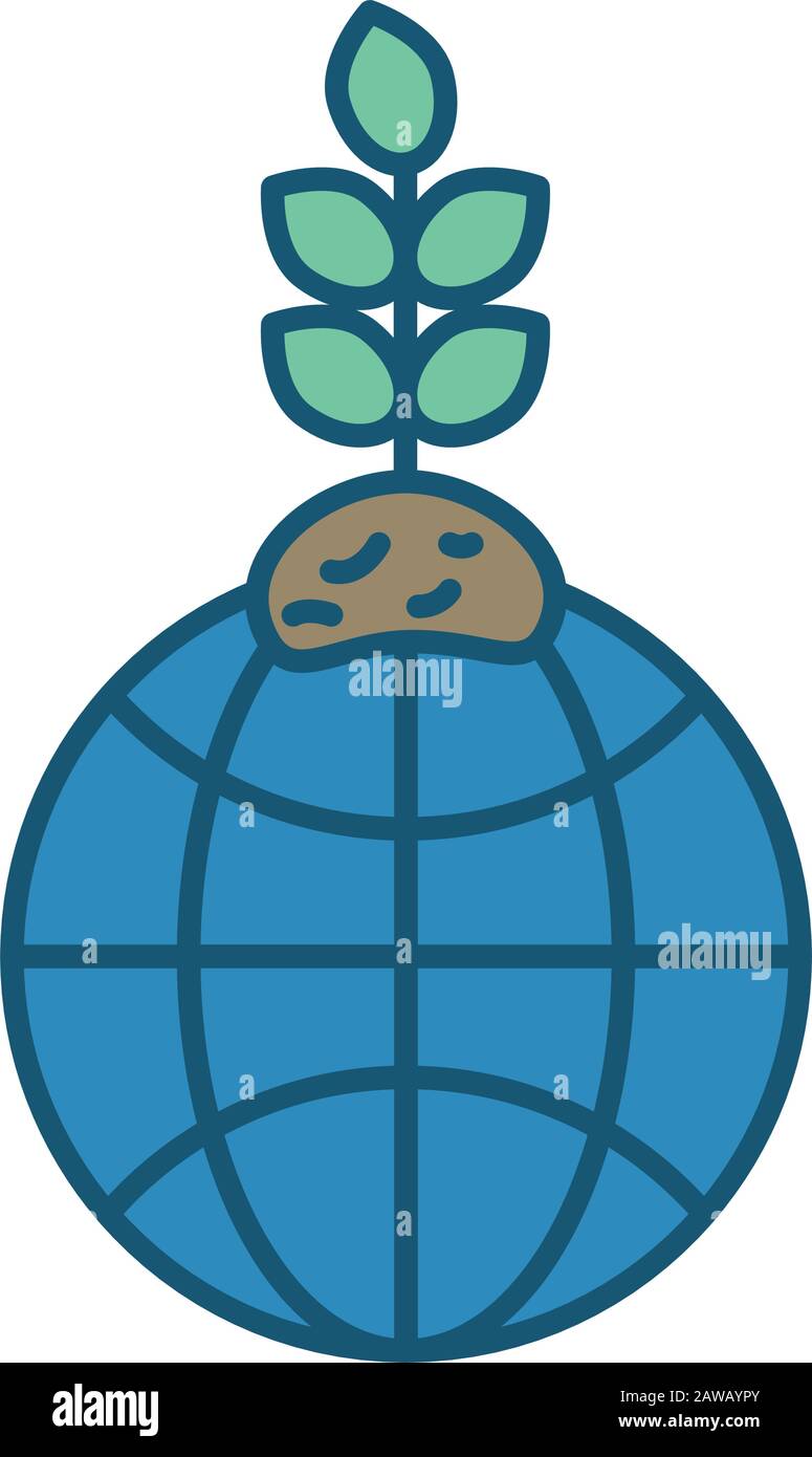 world planet earth with leafs plant Stock Vector Image & Art - Alamy