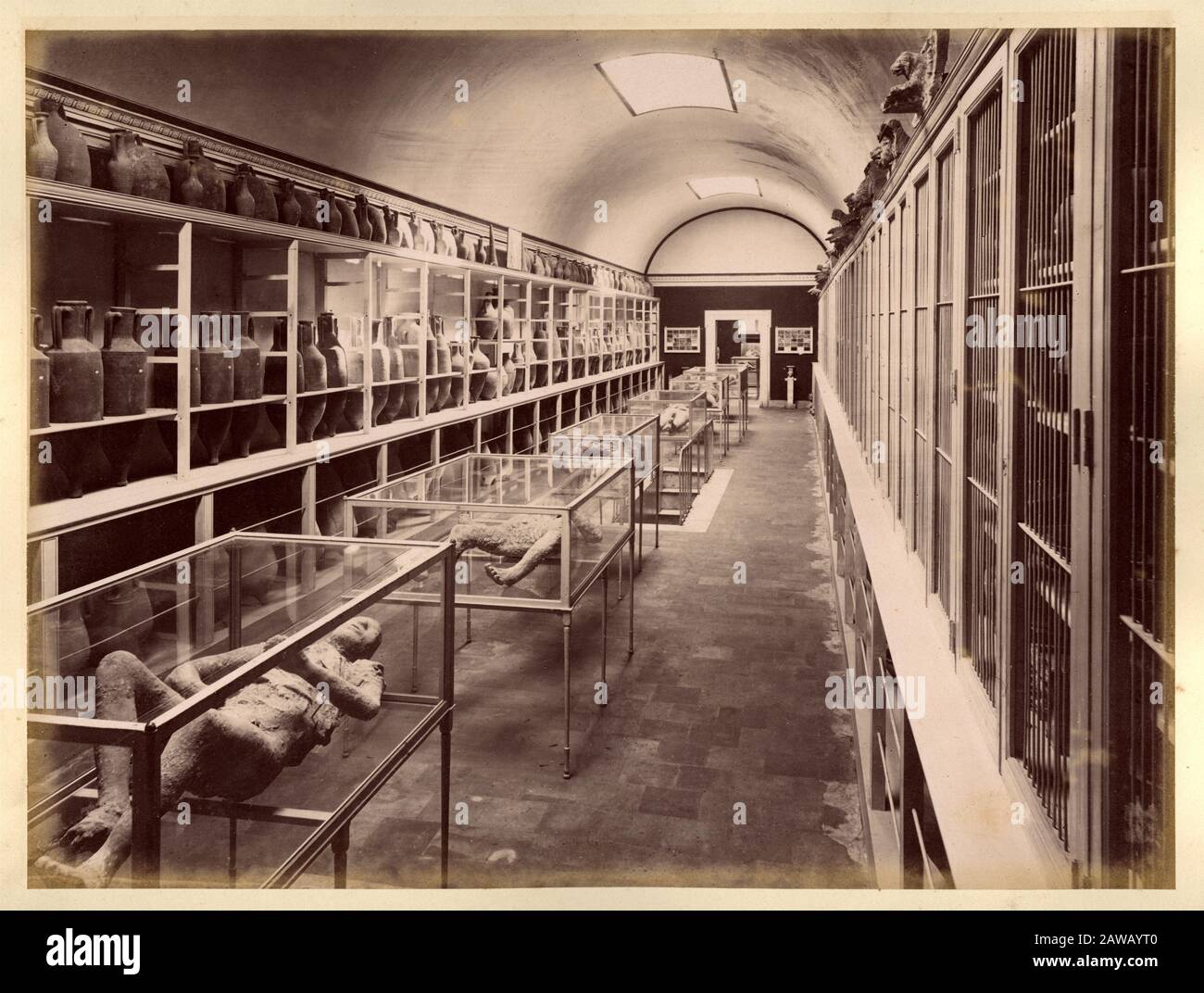 1890 ca. , POMPEI , Napoli, Campania , ITALY : The MUSEUM of the Scavi di  Pompei . Photo by Sommer , Napoli . - POMPEII - FORUM - ITALIA - FOT Stock  Photo - Alamy