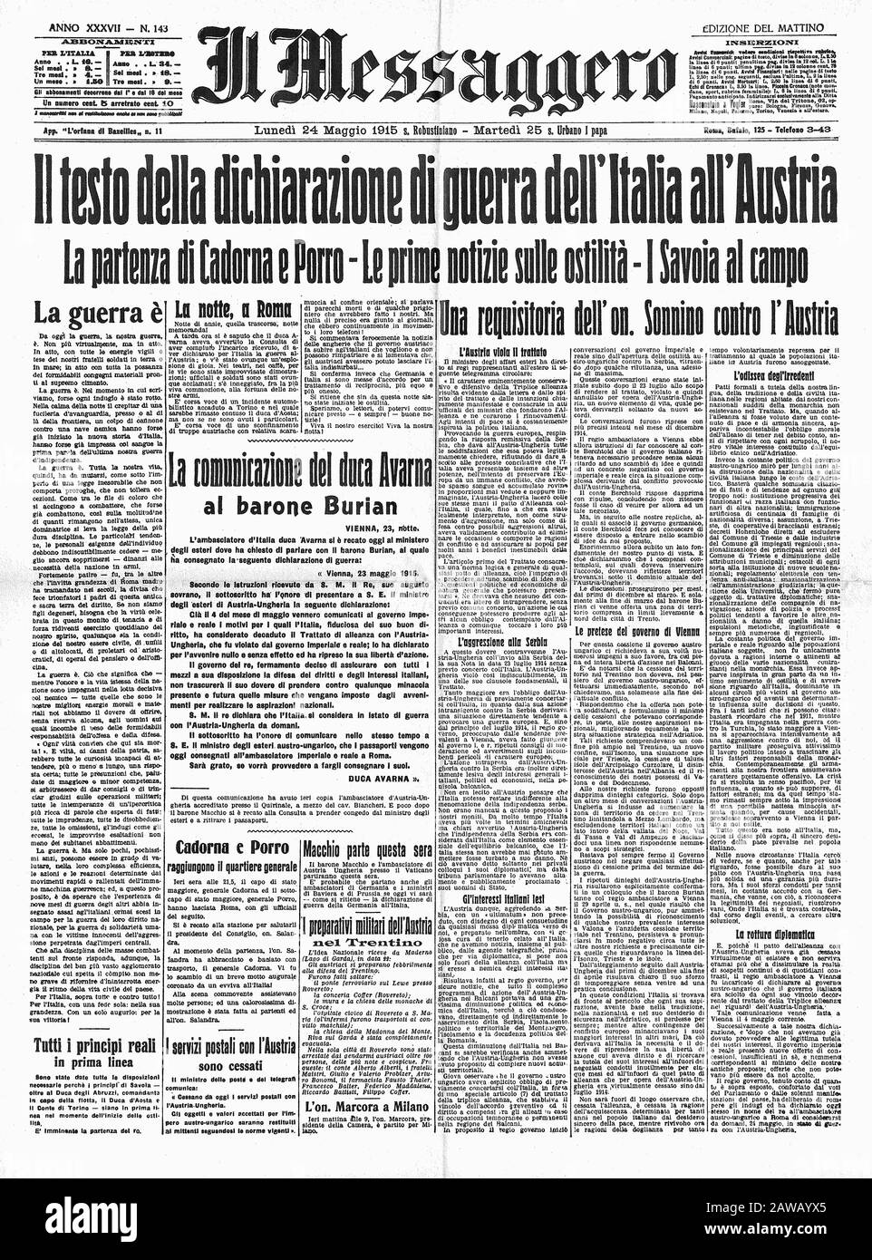 1915 newspaper hi-res stock photography and images - Alamy