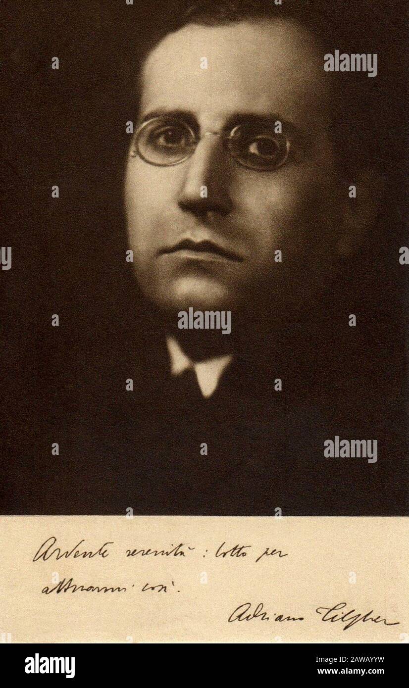1928 , ITALY : The italian Italian philosopher and critic  ADRIANO TILGHER ( 1887 - 1941 ). He is known for his view of the theatre of Luigi Pirandell Stock Photo