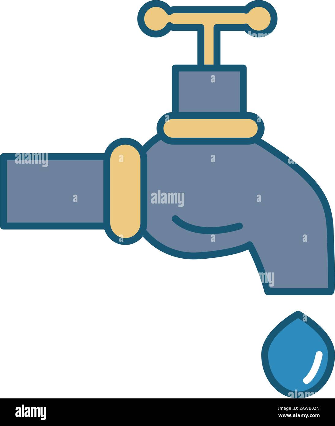 water tap with drop icon Stock Vector Image & Art - Alamy