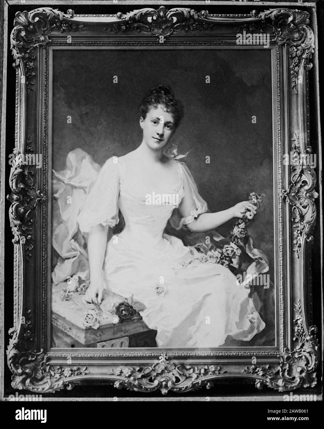 1893 ca , New York , USA : SARAH Cantine SHRADY ( 1870 ca - 1951 ), portrayed by famous spanish painter RAIMUNDO DE MADRAZO y GARRETA ( 1841 - 1920 ). Stock Photo